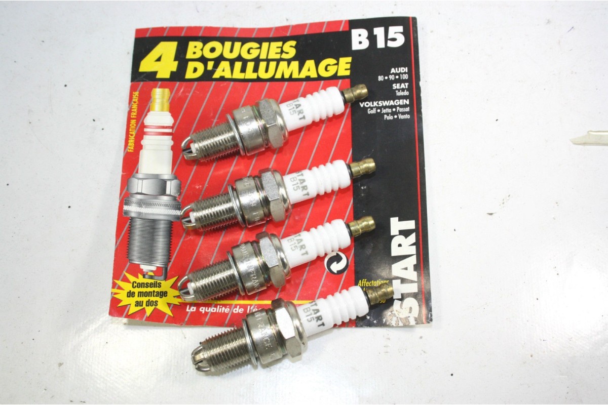 JEU DE 4 BOUGIES START B15...AUDI 80 90 100 SEAT TOLEDO VW GOLF II ...