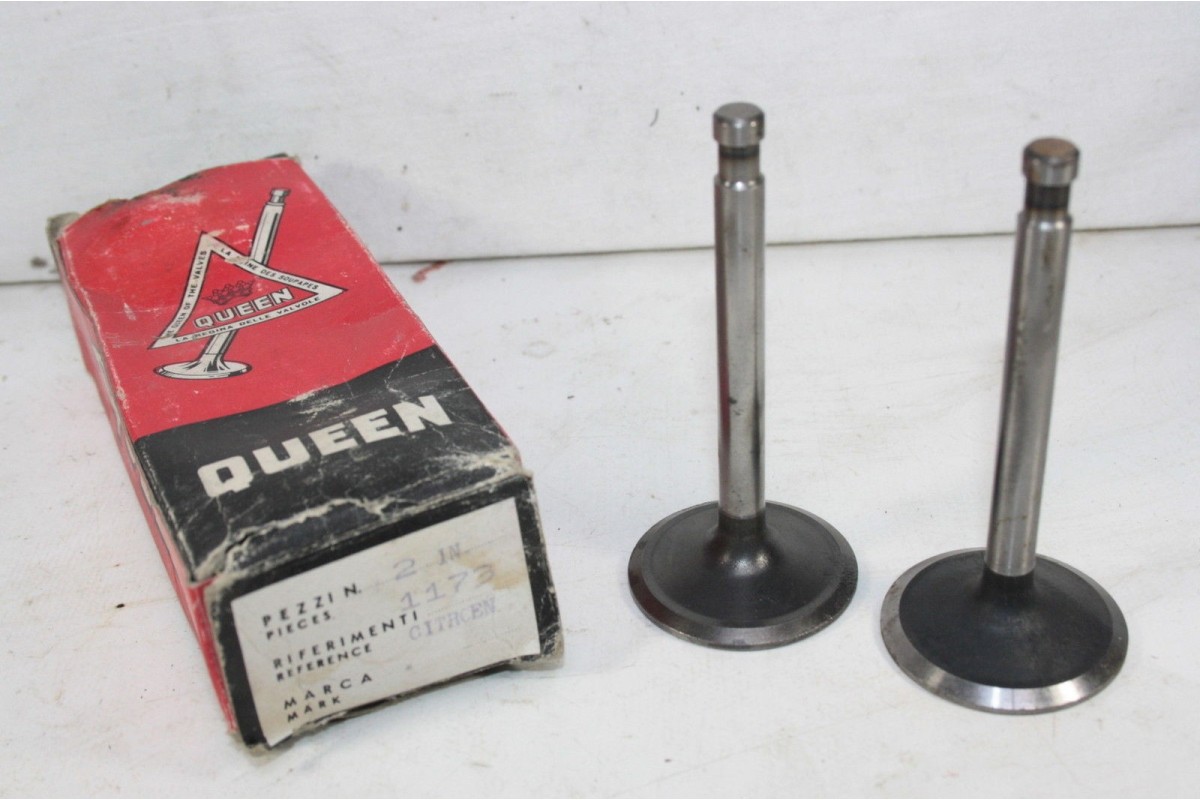 JEU DE 2 SOUPAPES D'ADMISSION QUEEN...CITROEN 3CV AMI 6 1961 A 196...