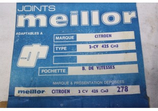 POCHETTE DE JOINTS DE BOITE DE VITESSE MEILLOR 278...CITROEN 2CV 42...