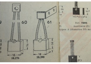 CHARBONS PSX 18390 POUR DEMARREUR PARIS RHONE...POUR TRACTION 11CV ...