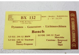 CHARBONS BX 132 POUR DYNAMO BOSCH...POUR BMW FORD MERCEDES DAF OPEL...
