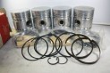 JEU DE 4 PISTONS+SEGMENTS PERKINS 50215...CAMIONS UTILITAIRES TRACT...