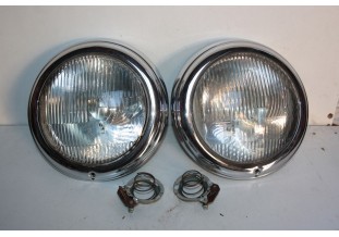 PAIRE D' OPTIQUES DE PHARES HELLA...MERCEDES W121 190SL W198 300SL...
