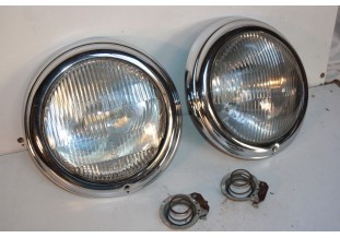 PAIRE D' OPTIQUES DE PHARES HELLA...MERCEDES W121 190SL W198 300SL...