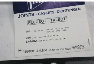 JOINT DE CULASSE FLOQUET MONOPOLE...PEUGEOT 104 L ZL 205 L GL SAMBA...