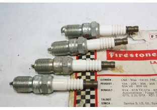 JEU DE 4 BOUGIES FIRESTONE F33TLP...RENAULT R14 R18 CITROEN LNA  PE...