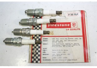 JEU DE 4 BOUGIES FIRESTONE F33TLP...RENAULT R14 R18 CITROEN LNA  PE...