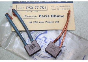 CHARBONS PSX 77-78A POUR DEMARREUR PARIS RHONE..POUR PEUGEOT 204 - ...