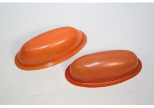 PAIRE DE CABOCHONS ORANGE...AUTOS CAMIONS UTILITAIRES