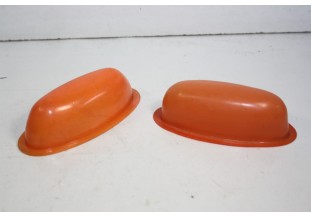 PAIRE DE CABOCHONS ORANGE...AUTOS CAMIONS UTILITAIRES