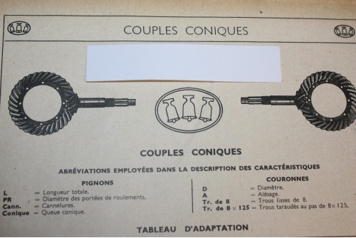 PIGNON DE COUPLE CONIQUE AUTOCLEM 7x44...CITROEN C6 T29 T32 - Traca...