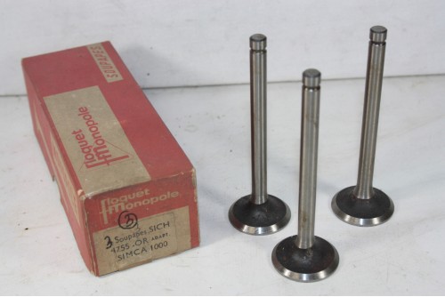 LOT DE 3 SOUPAPES D'ADMISSION FLOQUET MONOPOLE 4755...SIMCA 1000  ...