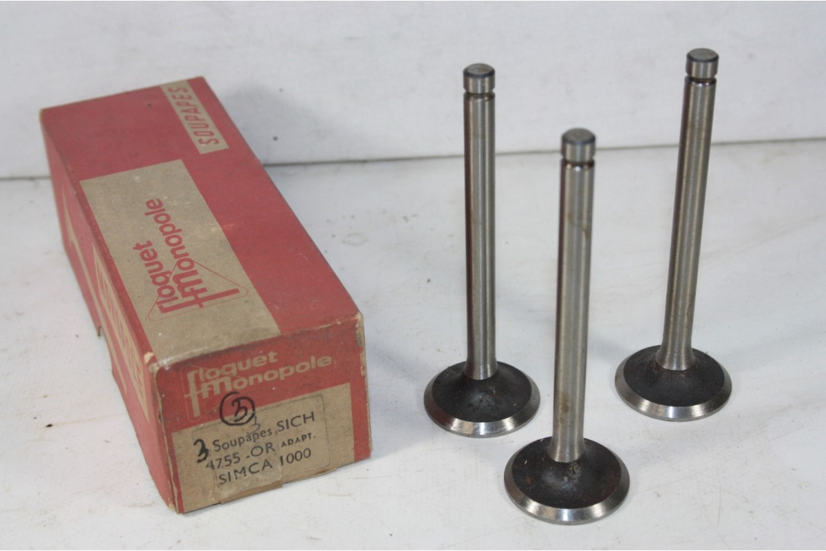 LOT DE 3 SOUPAPES D'ADMISSION FLOQUET MONOPOLE 4755...SIMCA 1000  ...