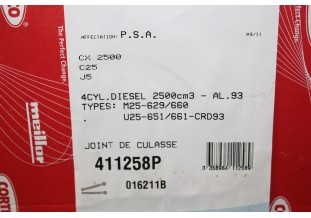 JOINT DE CULASSE MEILLOR CORTICO 411258P...CITROEN DIESEL CX 2500 C...