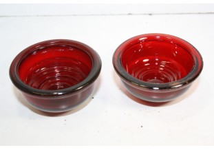 PAIRE DE CABOCHONS DE FEUX AR EN VERRE SCINTEX...AUTOS DIVERS ANCIENNES