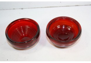 PAIRE DE CABOCHONS DE FEUX AR EN VERRE SCINTEX...AUTOS DIVERS ANCIENNES