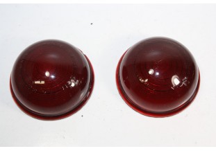 PAIRE DE CABOCHONS DE FEUX AR EN VERRE SCINTEX...AUTOS DIVERS ANCIENNES