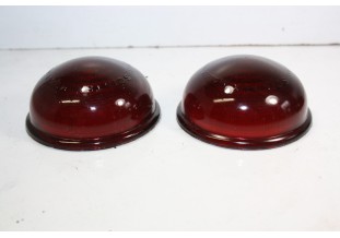 PAIRE DE CABOCHONS DE FEUX AR EN VERRE SCINTEX...AUTOS DIVERS ANCIENNES