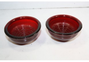 PAIRE DE CABOCHONS DE FEUX AR EN VERRE SCINTEX...AUTOS DIVERS ANCIENNES