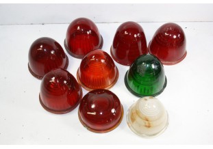 LOT DE 9 DE CABOCHONS DE FEUX EN VERRE ...AUTOS DIVERS COLLECTIONS