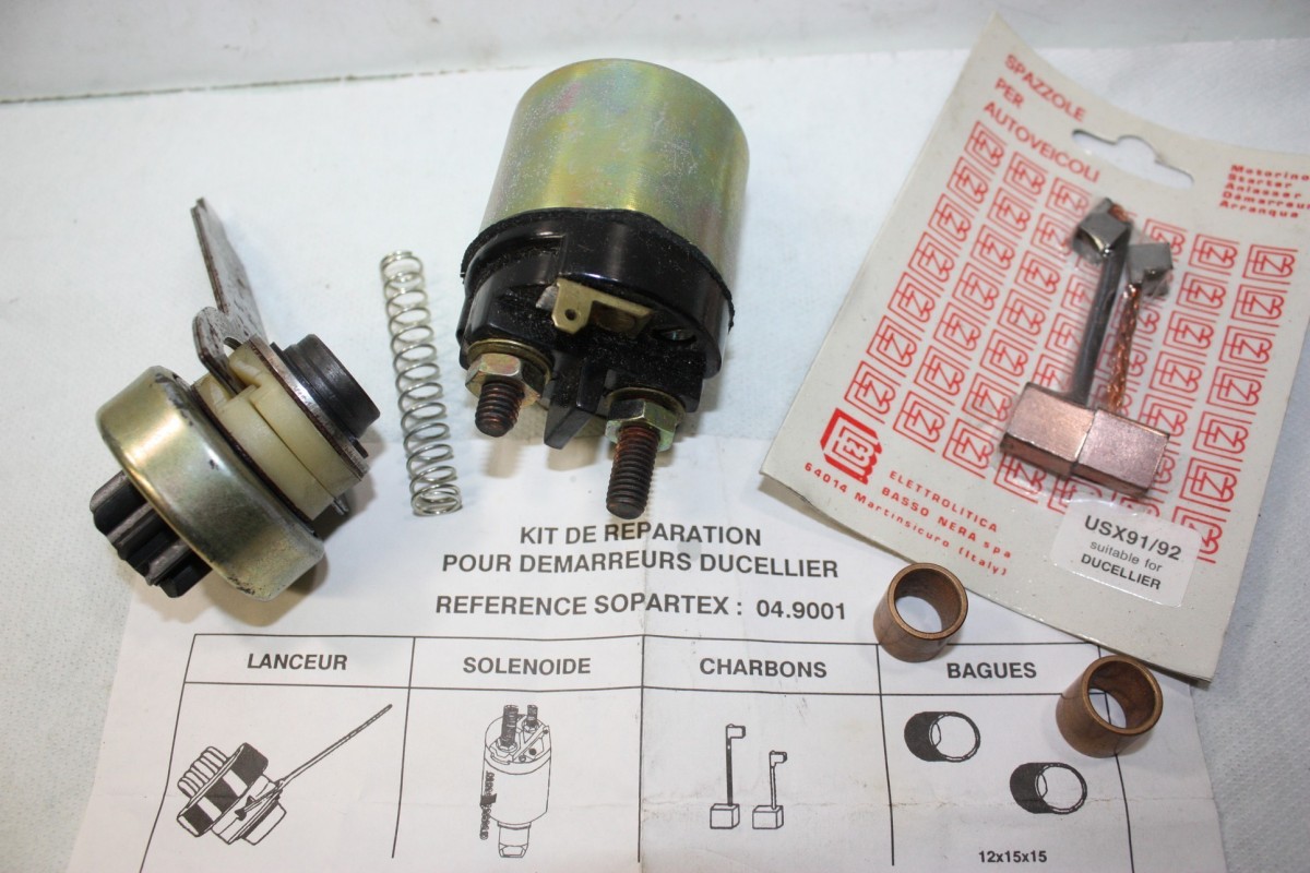 KIT DE REPARATION SOPARTEX 049001 POUR DEMARREUR DUCELLIER...BX 16 ...