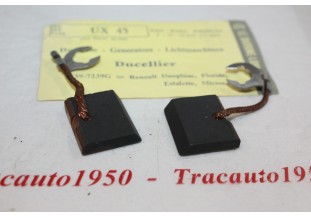 CHARBONS UX 45 POUR DYNAMOS DUCELLIER 6V...DAUPHINE FLORIDE ESTAFET...
