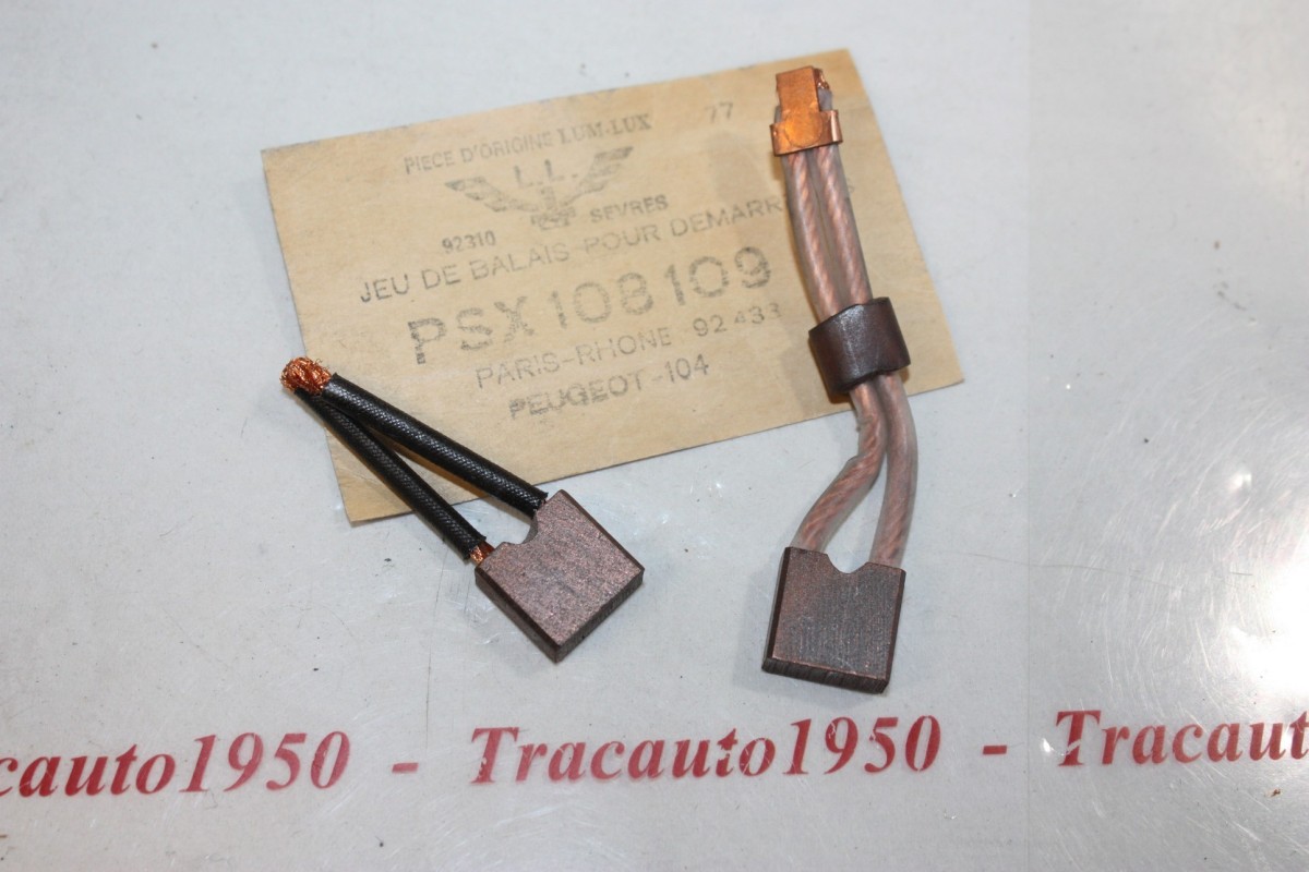 CHARBONS PSX 108-109 POUR DEMARREUR 12V PARIS RHONE...2CV AMI DYANE...