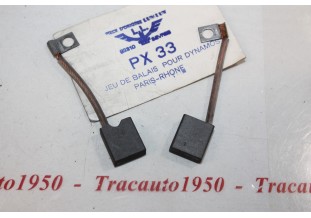 CHARBONS PX 33 POUR DYNAMOS PARIS RHONE 6V...CITROEN 2CV AZ AZU DYA...