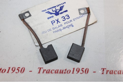 CHARBONS PX 33 POUR DYNAMOS PARIS RHONE 6V...CITROEN 2CV AZ AZU DYA...
