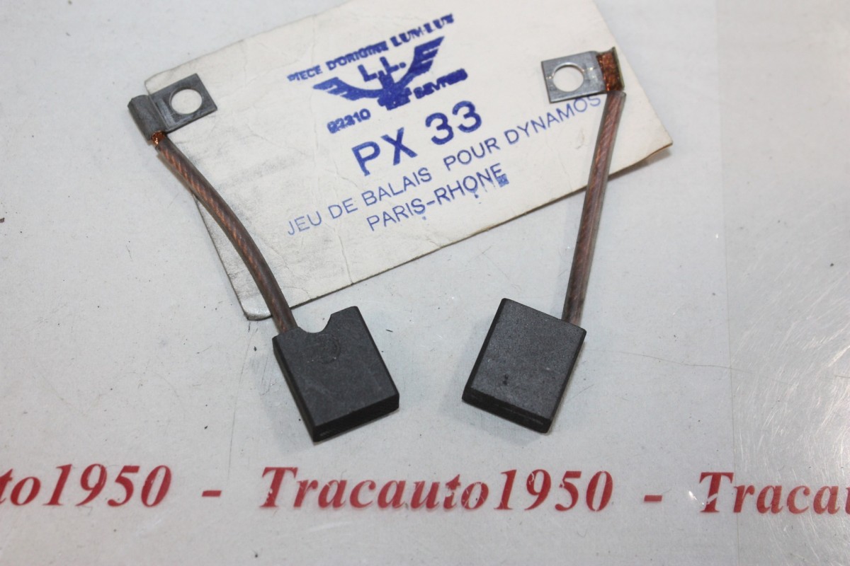 CHARBONS PX 33 POUR DYNAMOS PARIS RHONE 6V...CITROEN 2CV AZ AZU DYA...