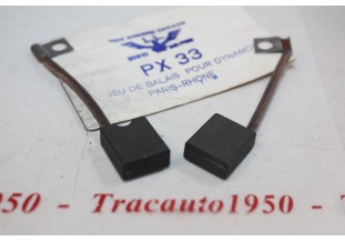 CHARBONS PX 33 POUR DYNAMOS PARIS RHONE 6V...CITROEN 2CV AZ AZU DYA...