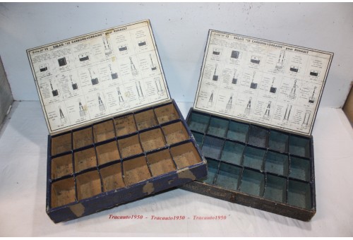 LOT DE 2 COFFRETS GARAGISTE LE CARBONNE LORRAINE POUR CHARBONS RENA...