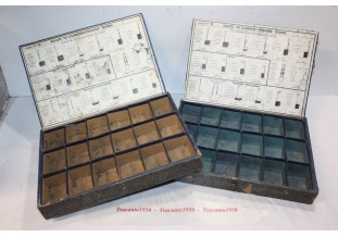 LOT DE 2 COFFRETS GARAGISTE LE CARBONNE LORRAINE POUR CHARBONS SAEG...