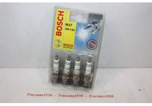 JEU DE 4 BOUGIES BOSCH SUPER WR 7BC...OPEL FORD SEAT - Tracauto1950
