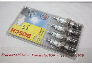 JEU DE 4 BOUGIES BOSCH SUPER WR 7BC...OPEL FORD SEAT - Tracauto1950