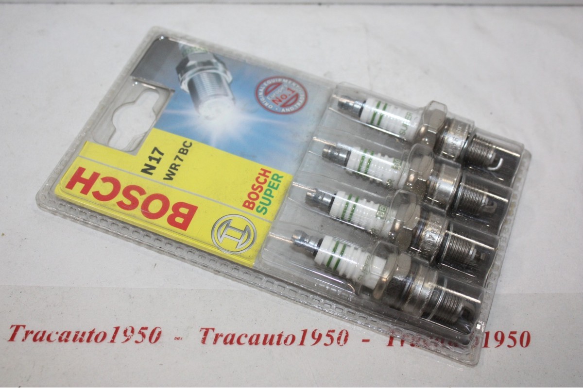 JEU DE 4 BOUGIES BOSCH SUPER WR 7BC...OPEL FORD SEAT - Tracauto1950