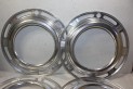 JEU DE 4  CERCLES D' ENJOLIVEURS DE ROUE D/360mm...AUTOS ANCIENNES COLLECTIONS