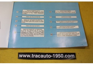 NOTICE D'UTILISATION OU LIVRET DE BORD...SIMCA TALBOT CHRYSLER 1307 1308