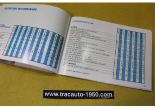 NOTICE D'UTILISATION OU LIVRET DE BORD...SIMCA TALBOT CHRYSLER 1307 1308