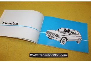 NOTICE D'UTILISATION OU LIVRET DE BORD...SIMCA TALBOT SAMBA