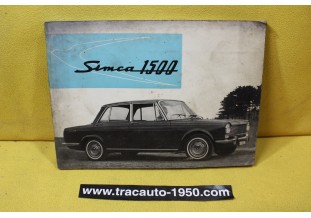 NOTICE D'UTILISATION OU LIVRET DE BORD...SIMCA TALBOT 1500