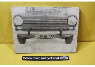 NOTICE D'UTILISATION OU LIVRET DE BORD...SIMCA TALBOT 1500