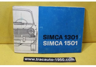 NOTICE D'UTILISATION OU LIVRET DE BORD...SIMCA TALBOT 1301-1501