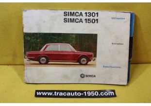 NOTICE D'UTILISATION OU LIVRET DE BORD...SIMCA TALBOT 1301L-1501L