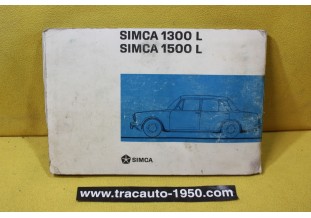 NOTICE D'UTILISATION OU LIVRET DE BORD...SIMCA TALBOT 1301L-1501L