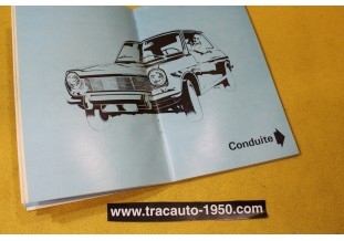 NOTICE D'UTILISATION OU LIVRET DE BORD...SIMCA TALBOT 1100-1100 S