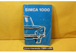 NOTICE D'UTILISATION OU LIVRET DE BORD...SIMCA TALBOT 1000