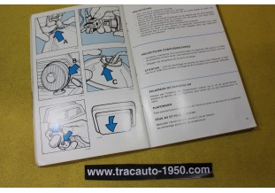 NOTICE D'UTILISATION OU LIVRET DE BORD...SIMCA TALBOT 1000