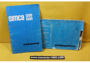 NOTICE D'UTILISATION et CARNET DE GARANTIE...SIMCA TALBOT 1500