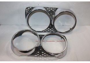 PAIRE DE CERCLAGES DOUBLE DE PHARES CROMODORA...FIAT 124 SPORT COUPE